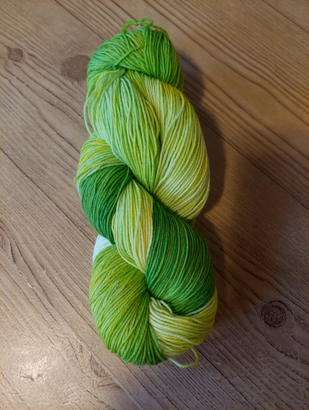 Hand Crafted Lime & Green Hand-Dyed Yarn Skein